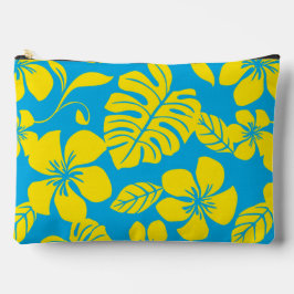ピンクのビキニ模様（ブルー/イエロー） アクセサリーポーチ