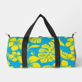 ピンクのビキニ模様（ブルー/イエロー） ダッフルバッグ (正面)