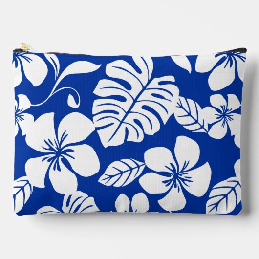 ピンクのビキニ模様(青王室の) アクセサリーポーチ (正面)