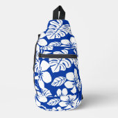 ピンクのビキニ模様(青王室の) スリングバッグ (正面)