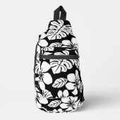 ピンクのビキニ模様（黒） スリングバッグ (正面)