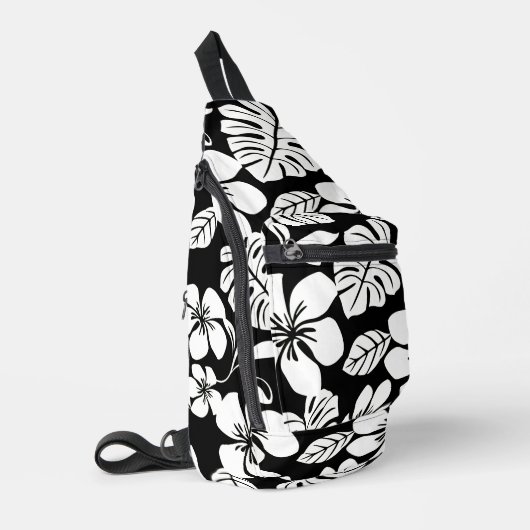 ピンクのビキニ模様（黒） スリングバッグ (左コーナー)