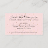 ピンクのビキニ水着下着ブラパンツ 名刺 (裏面)