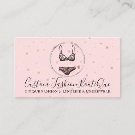 ピンクのビキニ水着下着ブラパンツ 名刺