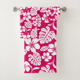 ピンクのビキニ風呂タオルセット バスタオルセット