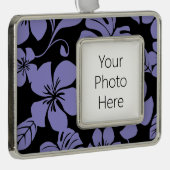 ピンクのビキニ（ブラック/ラベンダー） シルバープレートフレームオーナメント (右)