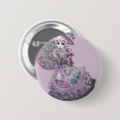 ピンクのビクトリアンな日本製アニメの女の子のゴシック様式ロリータのヴィンテージ 缶バッジ (正面&裏面)