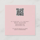 ピンクのビジネスは友人の紹介ロイヤリティカードを参照 スクエア名刺 (裏面)