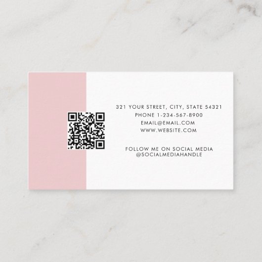 ピンクのビジネスは友人の紹介ロイヤリティカードを参照 名刺 (裏面)