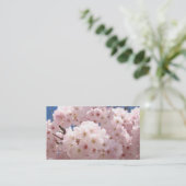 ピンクのビジネスカード カスタム ピンクの花 名刺 (スタンド正面)