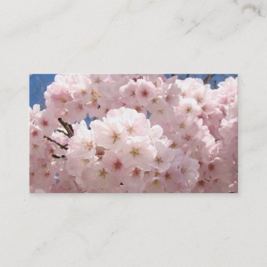 ピンクのビジネスカード カスタム ピンクの花 名刺 (正面)