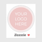 ピンクのビジネスロゴ水ボトルシール シール (シート)