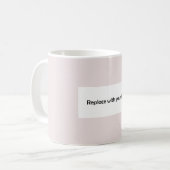 ピンクのビジネス用ロゴ長方形 コーヒーマグカップ (正面左)