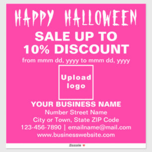 ピンクのビニールステッカーでのビジネスのハロウィーン販売 シール
