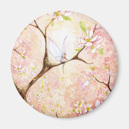 ピンクのビューブロッサム マグネット (正面)