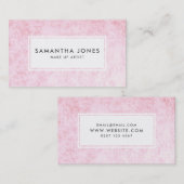 ピンクのビロードの質のモダンは芸術家を構成します 名刺 (正面/裏面)