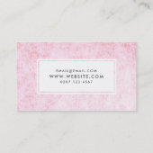 ピンクのビロードの質のモダンは芸術家を構成します 名刺 (裏面)