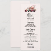 ピンクのビンテージ農業用トラック 招待状 (正面/裏面)