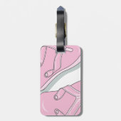 ピンクのビーチサンダル ラゲッジタグ (裏面縦)