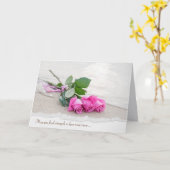 ピンクのビーチバラ共感表 カード (黄色い花)