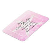 ピンクのビーチヒトデの結婚式は日付磁石を保存 マグネット (左側)