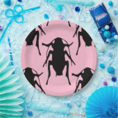 ピンクのビーチ紙プレート ペーパープレート (パーティー)