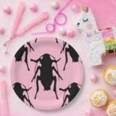 ピンクのビーチ紙プレート ペーパープレート (パーティー)