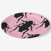 ピンクのビーチ紙プレート ペーパープレート (アングル)