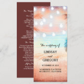 ピンクのビーチ結婚式番組 プログラム (正面/裏面)