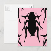 ピンクのビーチ ポストカード (正面/裏面)