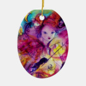 ピンクのピエロを作る仮面舞踏会夜/音楽 セラミックオーナメント (正面)