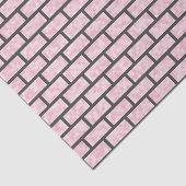 ピンクのピクセル化されたコンピュータゲーム見てレンガのパターン 薄葉紙 (詳細)