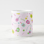 ピンクのピクレボールプレイヤーへのギフトパーソナライズされた ジャンボコーヒーマグカップ (正面)