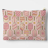 ピンクのピックボールのパドルとモノグラム アクセサリーポーチ (裏面)