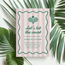 ピンクのピックルボール レトロ エレガント バースデーパーティー