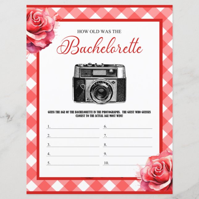 ピンクのピンナップバチェロレッテが年齢ゲームを推測 (正面)