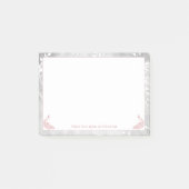 ピンクのピーコックのメモ ポストイット (正面)