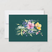 ピンクのピーチイエロー開花は日付カードを保存 セーブザデート (裏面)