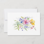 ピンクのピーチイエロー開花は日付カードを保存 セーブザデート (裏面)