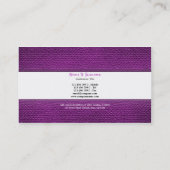 ピンクのファッションのスタイリストの裁縫婦のテーラー 名刺 (裏面)