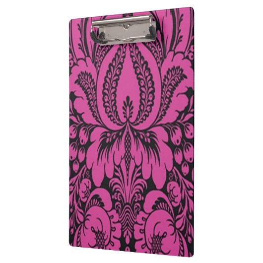 ピンクのファンタジーフローラクリップボード クリップボード (左)