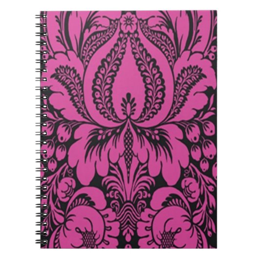 ピンクのファンタジーフローラスパイラルノートブック ノートブック (正面)