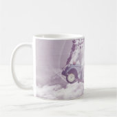 ピンクのファンタジー飛んでいる馬車バタフライフェアリーウィング コーヒーマグカップ (左)