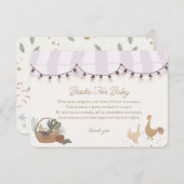 ピンクのファーマーズマーケットの農場の本 赤ちゃんのための挿入ページ エンクロージャーカード (正面/裏面)