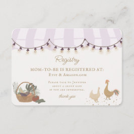 ピンクのファーマーズマーケット フレッシュレジストリーカード エンクロージャーカード