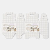 ピンクのファーマーズマーケット フレッシュ ブライダルシャワー フェイバーボックス (見開き)