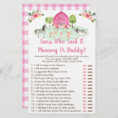 ピンクのファームフローラ推測それがシャワーのゲームを言った (正面/裏面)