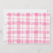 ピンクのファーム動物の誕生日の写真サンキューカード 招待状 (裏面)