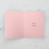 ピンクのフィリーグリー私の花嫁のカードになる 招待状 (内部)