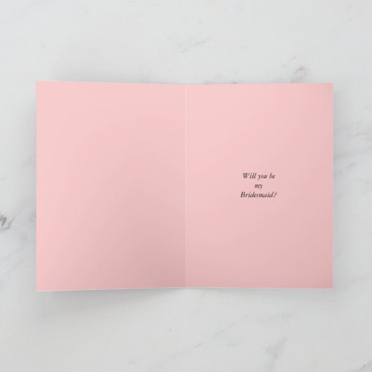 ピンクのフィリーグリー私の花嫁のカードになる 招待状 (内部)